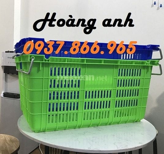 Bán buôn sọt có quai, sọt giá rẻ tại hà nội, sóng nhựa hở Hs011