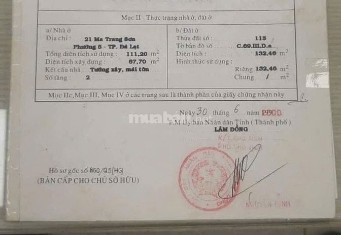 Bán đất trung tâm Đà Lạt, đường Ma Trang Sơn, P5, Lô góc 2 mặt tiền đư