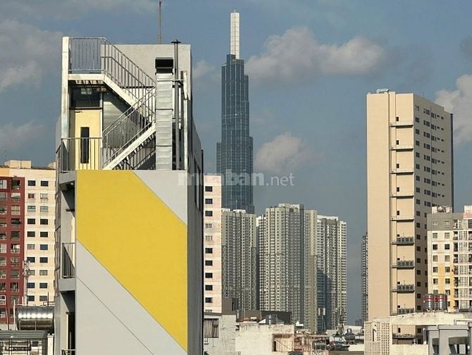 Hai mặt Trước Sau Diên Hồng 5Tầng 6PN,Nở Hậu,Thang Máy,Mở cty KD