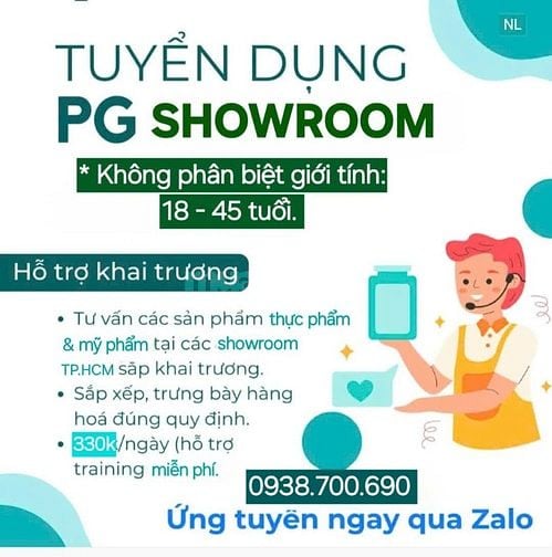 SHOWROOM CẦN GẤP NV TƯ VẤN BÁN HÀNG - Quận Bình Thạnh