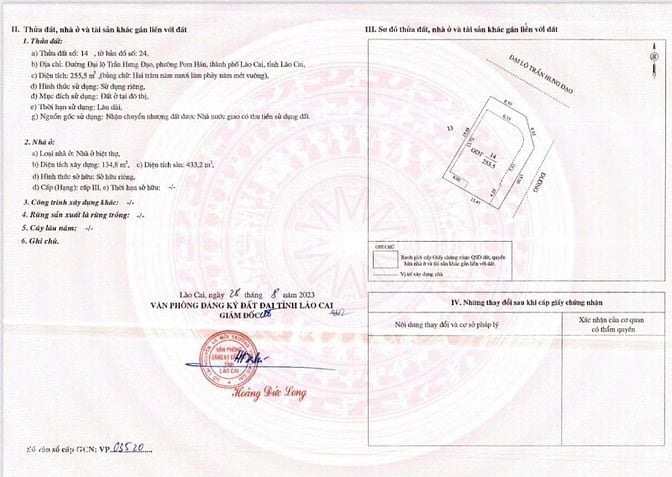 chính chủ bán nhà biệt thư thành phố lào cai