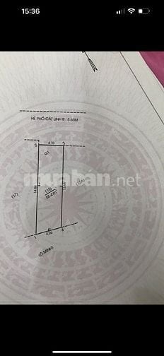 Bán nhà 60m2 x 5 tầng mặt phố cát linh 36 tỷ