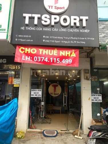Cho thuê nhà mặt tiền Cách Mạng Tháng 8 (kinh doanh/văn phòng/nhà ở)