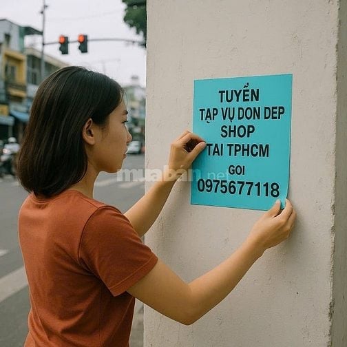 Cần Tuyển Nữ Tạp Vụ Dọn Dẹp Vệ Sinh 