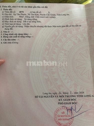 Bán đất dự án khu dân Tân Kim mở rộng