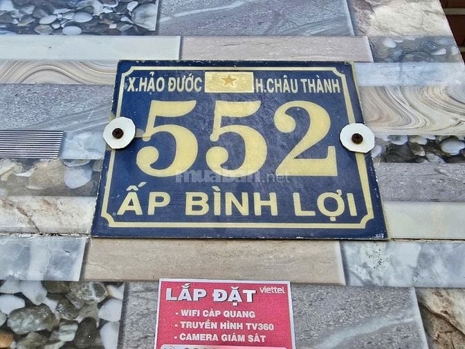 Bán nhà mặt tiền hẻm nhựa 552 ấp Bình Lợi, Châu Thành Tây Ninh, 10x47m