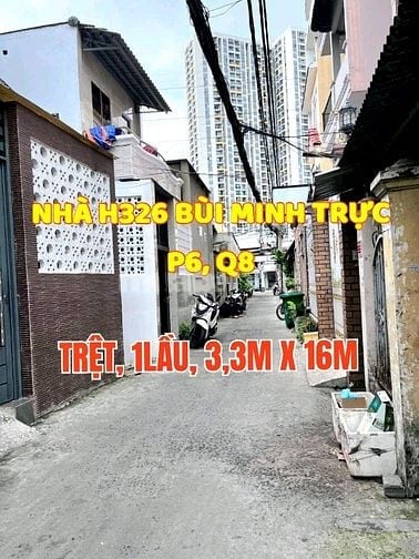 Nhà đẹp, 3,3m x 16m, Trệt, 1lầu, sát MT Bùi M Trực P6, Q8.
