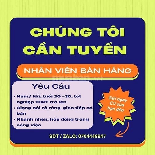 Nhân Viên Bán Hàng Mỹ Phẩm - Không Yêu Cầu Kinh Nghiệm 