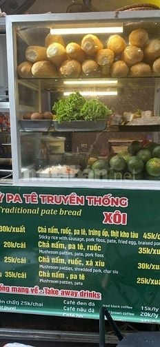 Cho thuê cửa hàng + đồ đang kinh doanh bánh mỳ và xôi ở Ngõ Huyện