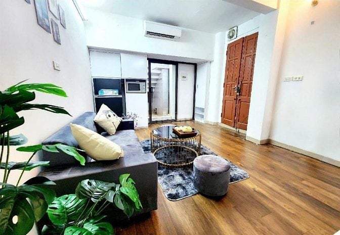 Căn Studio 2 ngủ tầng 1 TT Hoàng Mai, chủ để full đồ ra đi tay trắng