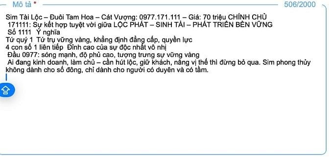 CẦN BÁN SIM TỨ QUÝ MỘT CHÍNH CHỦ,