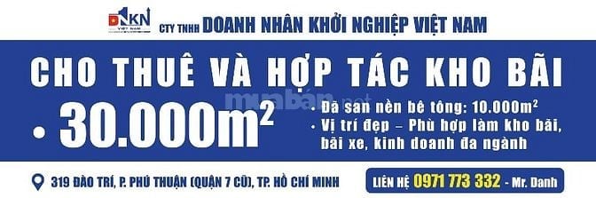 🚛 CHO THUÊ – HỢP TÁC KHO BÃI VỊ TRÍ ĐẮC ĐỊA TẠI QUẬN 7 (CŨ), TP.HCM 