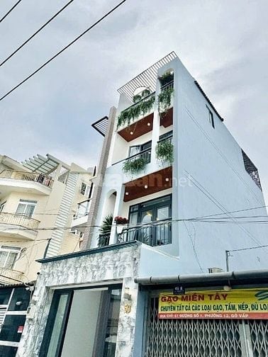 Nhà 4 x 13 đúc 1 trệt 3 lầu MẶT TIỀN đường số 1 p13 gò vấp 