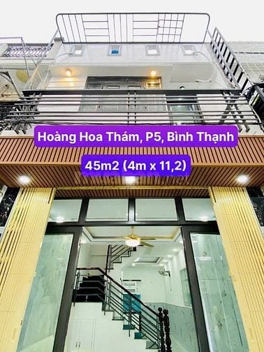Bán Nhà Sổ Riêng-1T1L-giá 2tỷ490 SHR ngay Hoàng Hoa Thám-P5-Bình Thạnh