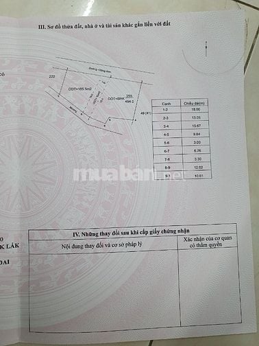 Bán đất thổ cư, hẻm 723 Hà Huy Tập - Đối diện khu đô thị Ân Phú