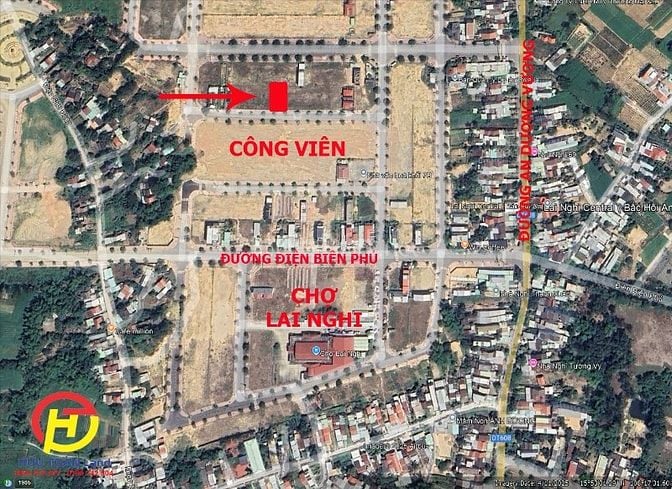 Phố chợ Lai Nghi (có sổ): Bán lô đất biệt thự, giá sụp hầm 13,5 tr/m2