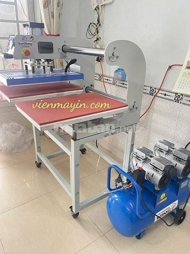 MÁY ÉP NHIỆT KHÍ NÉN 2 MÂM KHỔ 40X60