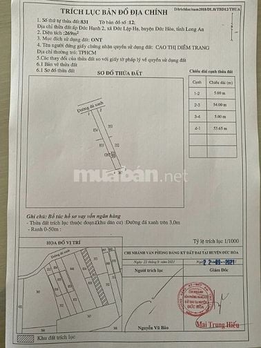 CẦN BÁN GẤP ĐẤT MT, FULL THỔ CƯ ĐI ĐỊNH CƯ NƯỚC NGOÀI