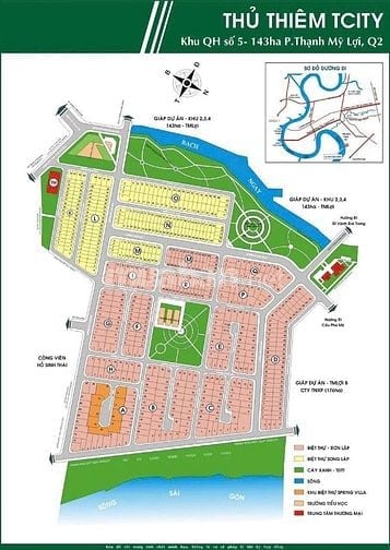 BÁN LÔ ĐẤT BIỆT THỰ KHU VILLA THỦ THIỂM P THẠNH MỸ LỢI TP THỦ ĐỨC 