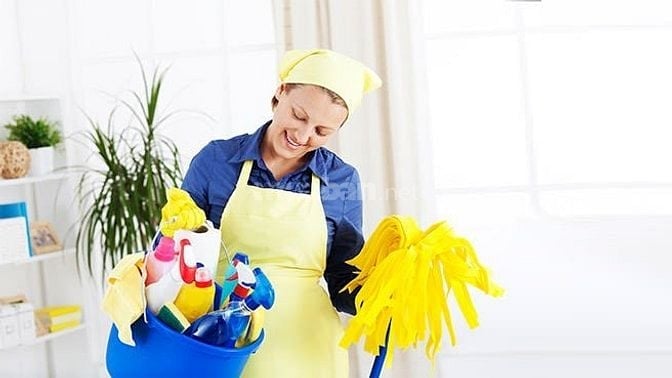 EM CẦN TÌM CHỊ LÀM TẠP VỤ DỌN DẸP VĂN PHÒNG (ưu tiên lớn tuổi ) 