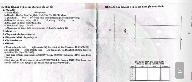 Đất đẹp Bình Tân – 86m² – Giá chỉ 1,25 tỷ – xây nhà cho thuê hợp lý