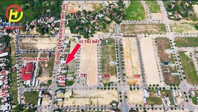 Chợ Lai Nghi (có sổ): Bán lô mặt tiền đường Điện Biên Phủ; trước chợ