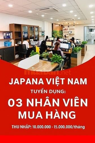  Công ty tuyển dụng: Nhân viên mua hàng