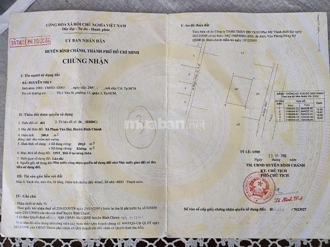 1386 m2 đất MT khu kênh Thanh Niên, Ấp 4, xã Phạm V Hai, 27,5tỷ HH1%