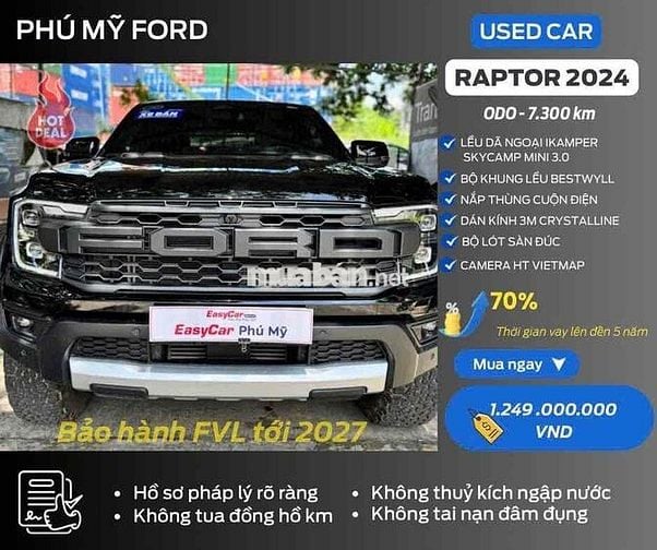 Siêu Lướt Raptor 2024 - 2.0L 4x4 AT - 7000 km