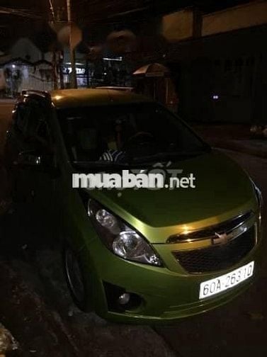 Chevrolet Spark đời 2012, màu xanh