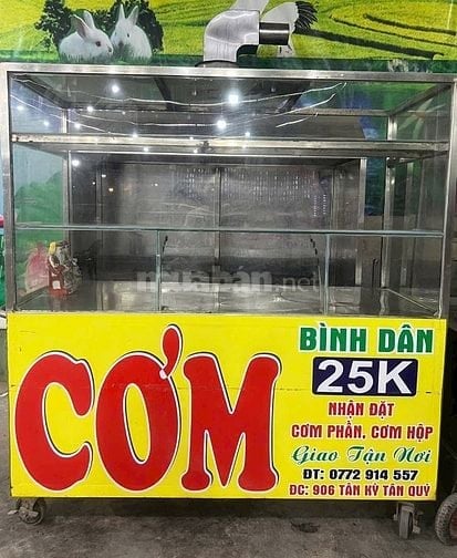 Tủ bán cơm, tủ nấu ăn di động thanh lý rẻ