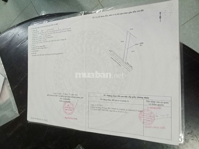 Bán đất thổ mặt tiền Cần Đước, Long An diện tích 1.167 m2 giá 6 tỷ VNĐ