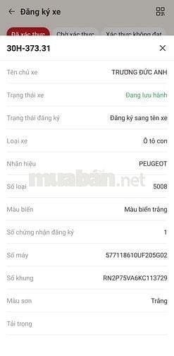 Peugeot 5008 Chính chủ 2019  - 60000 km
