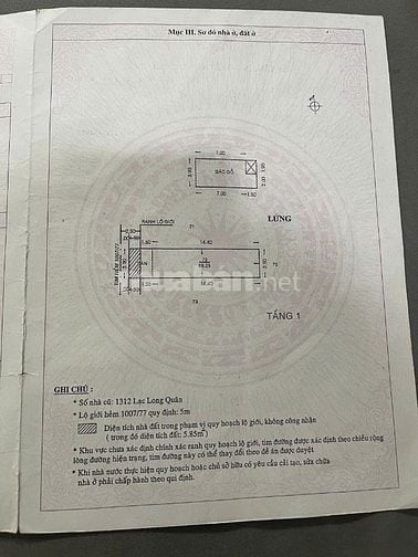 Bán nhà 1007/77/7 Lạc Long Quân 4x17 1 tầng giá 6,1 tỷ