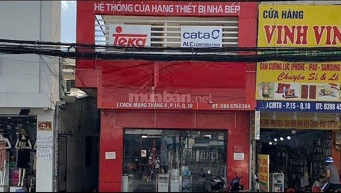 Cho thuê nhà mặt tiền Cách Mạng Tháng 8, P.15, Q.10 giá 16tr