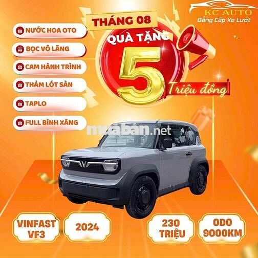 VinFast VF3 2024 Thuê pin - 9800 km giá 230tr
