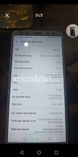 Điện thoại Huawei nova 2i leng ken