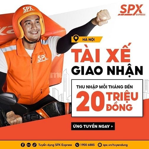 SPX Express Tuyển Rider fulltime - Xoay ca linh hoạt tại Hà Nội