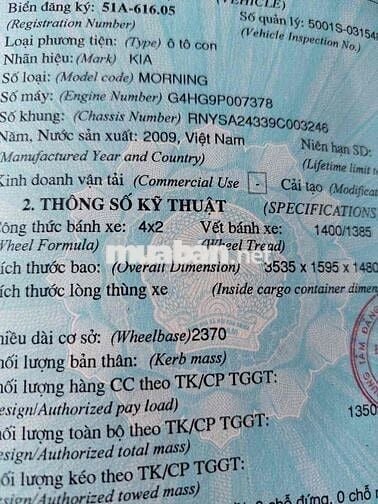 Kia Morning 2009 SX AT Bạc xe gia đình sử dụng