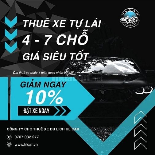 Thuê xe 4 chỗ tự lái giá tốt tại TPHCM
