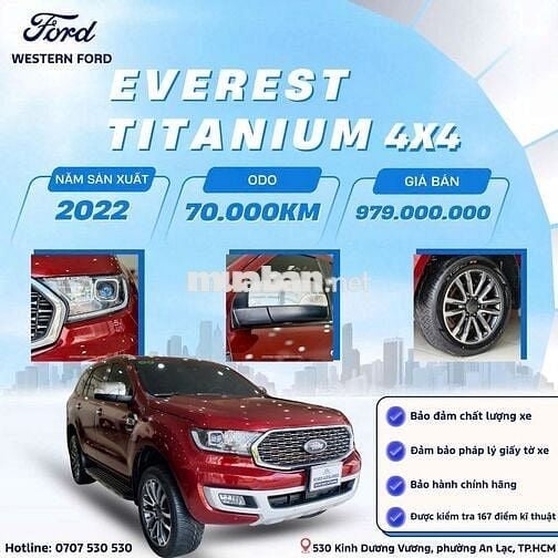 Ford Everest 2022 Titanium 2.0L 4x4 AT - 70000 km