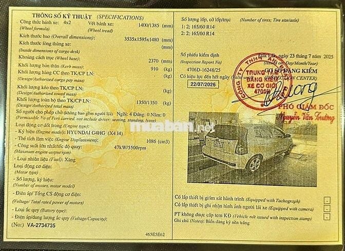 Kia Morning 2011 1.0 MT-190000 km 26 mới hết.