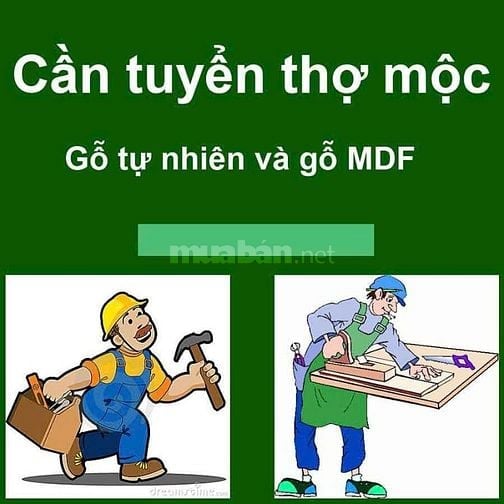 Cty nội thất tuyển Thợ Mộc làm việc tại Q8 LƯƠNG 300-800 NGÀY