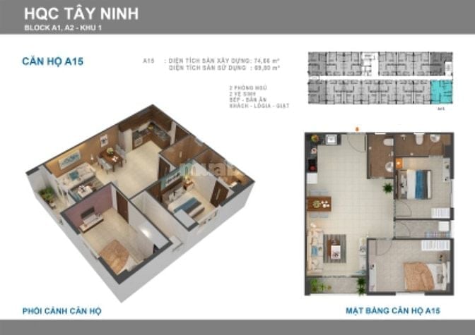 Căn hộ cao tầng Thành phố Tây Ninh, giá dưới 1 tỷ, hỗ trợ vay đến 70% 