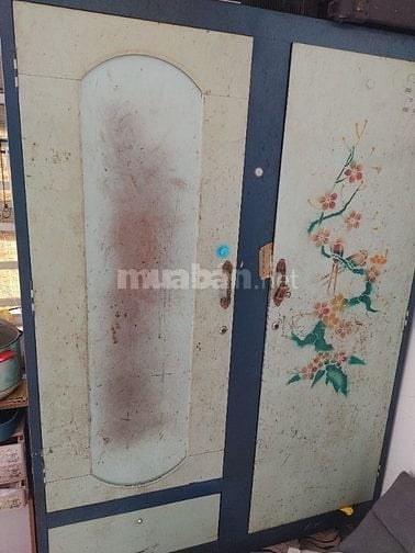 Thanh lý tủ sắt đựng quần áo 2 ngăn