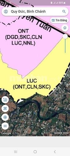 Ngộp ngân hàng bán đất vườn 1450m ,lô nhì Nguyễn Văn Thời ,giá 2.5 tỷ