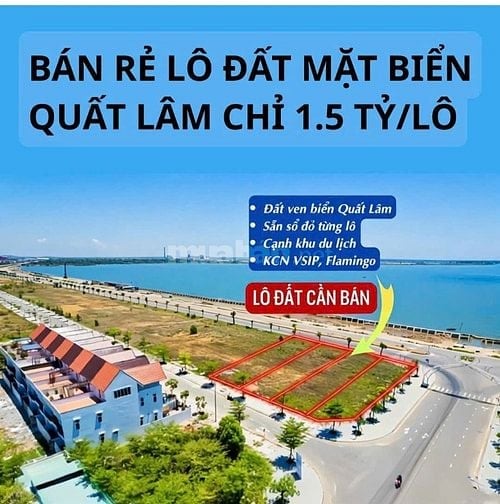 Lô góc siêu rẻ Mặt biển Quất Lâm Nam Định giá chỉ 1,5 tỷ