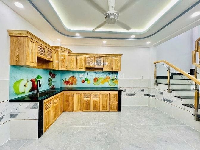 NHÀ 1/ đường nhựa 6m  Lê VĂN Khương vào 100m. Mới Xây Xem là thích