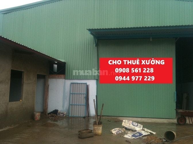 Nhà xưởng cho thuê phường thạnh xuân quận 12 dt: 600m giá 33 triêu 