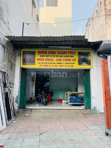 Bán nhà mặt tiền rẻ rộng (4,65x11,5) 628 Lê Văn Thọ P13 Gò Vấp